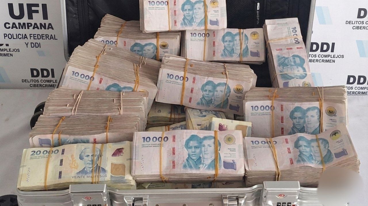 Dinero en efectivo secuestrado